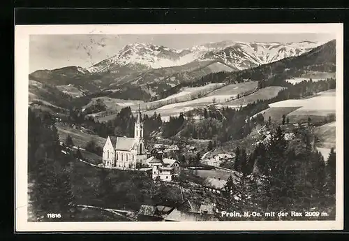 AK Prein, Ortsansicht mit der Rax