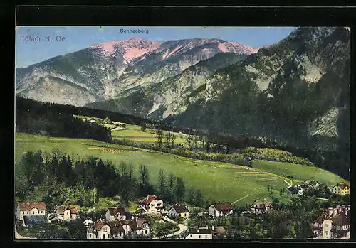 AK Edlach, Teilansicht vor Schneeberg