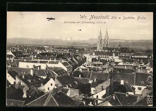 AK Wr.-Neustadt, Panorama mit Schneeberg
