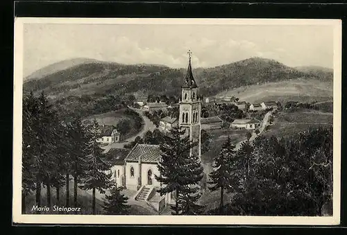 Künstler-AK Maria Steinparz, Blick auf die Kirche