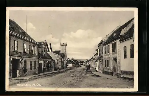 AK Wullersdorf, Strassenpartie mit Häusern