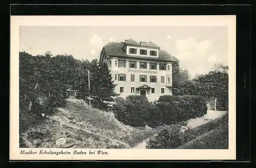 AK Baden b. Wien, Musiker Erholungsheim