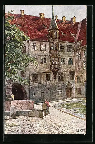 Künstler-AK Richard Wagner: München, Der alte Hof