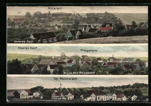 AK Reichstädt, Rittergut, Pflegeheim, Oberes und Unteres Dorf