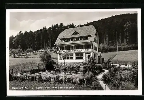 AK Herrenalb-Gaistal i. Schwarzwald, Kaffee Pension Waldschlösschen