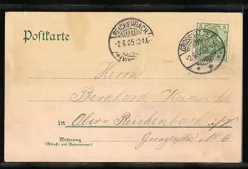 Lithographie Bad Elmen, Kurhaus, Gradirwerk, Lindenbad