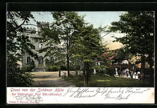 AK Dittersbach, Gasthaus Schöne Höhe