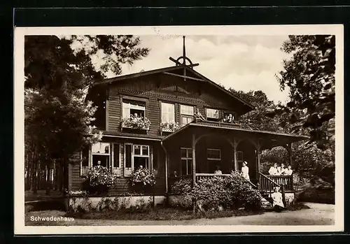 AK Theresienhof am Scharmützelsee, Erholungsheim des Gewerkskrankenverein Berlin, Schwedenhaus