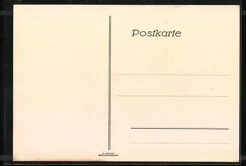 Künstler-AK Münchenbernsdorf, 100-Jahrfeier der Liedertafel 1934, Teilansicht