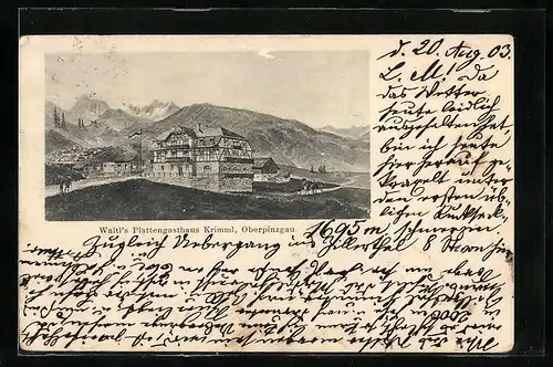 AK Krimml, Waltl`s Plattengasthaus