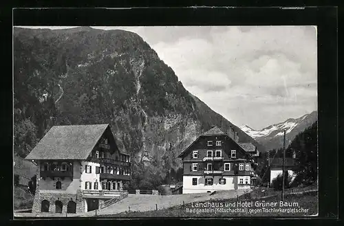 AK Badgastein i. Kötschachtal, Landhaus und Hotel Grüner Baum