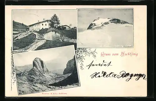 AK Mühlbach, Blick auf die Hochkönig-Spitze, Thorsäule