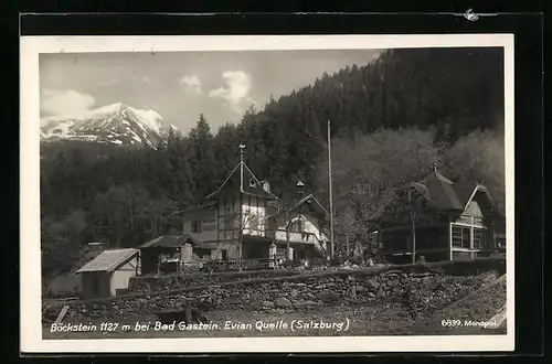 AK Böckstein bei Bad Gastein, Blick auf Evian Quelle