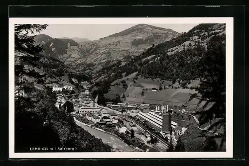 AK Lend, Blick auf den Ort mit Berglandschaft