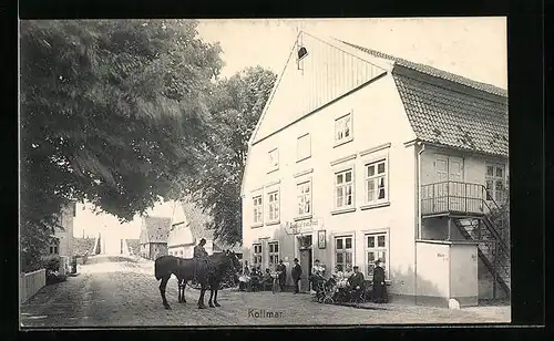 AK Kollmar, Gasthaus zur Post und Reiter
