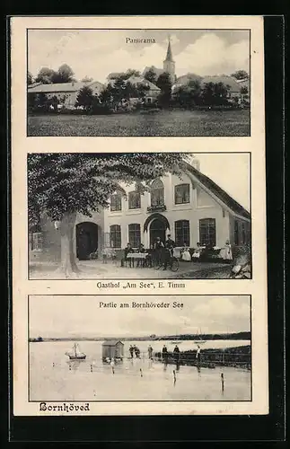 AK Bornhöved, Gasthof am See von E. Timm