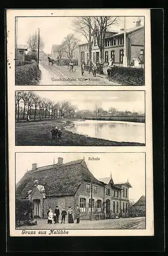 AK Kalübbe, Geschäftshaus W. Dierks, Schule