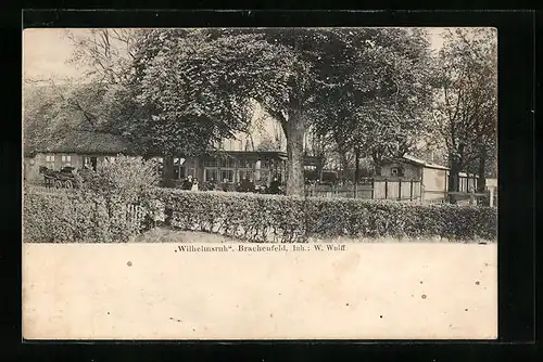 AK Brachenfeld, Gasthof Wilhelmsruh mit Kundschaft