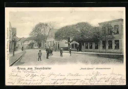 AK Neumünster, Gasthaus Stadt Altona in der Altonaerstrasse