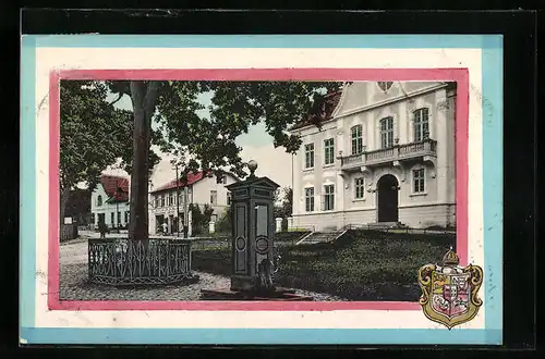 AK Reinfeld i. Holst., Wettersäule beim Rathaus