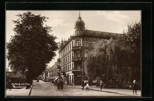 AK Harburg a. d. Elbe, Passanten in der Moorstrasse