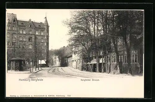 AK Hamburg-Borgfelde, Borgfelder Strasse mit Häuseransichten