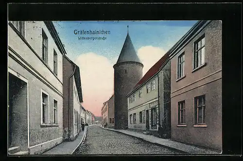 AK Gräfenhainichen, Blick in die Wittenbergerstrasse