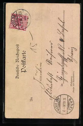 AK Apolda, Blick in die Heressener Promenade