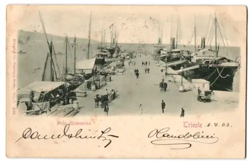 Relief-AK Trieste, Molo Giuseppina