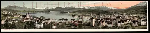 Klapp-AK Luzern, Panorama mit Pilatus