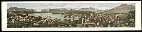 Klapp-AK Luzern, Panorama mit Wallenstöcke