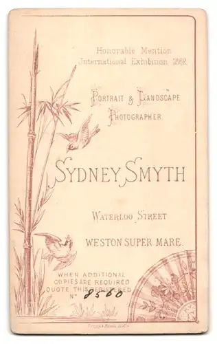 Fotografie Sydney Smyth, Weston Super Mare, Waterloo Street, Bürgerliche Dame im Sonntagskleid mit Zopf