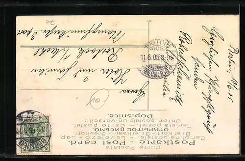 Künstler-AK Zwei Kinder und ein Maikäfer im Flug, Pfingstgruss