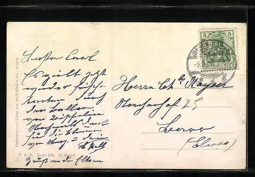 Künstler-AK Graf Zeppelins lenkbares Luftschiff in voller Fahrt