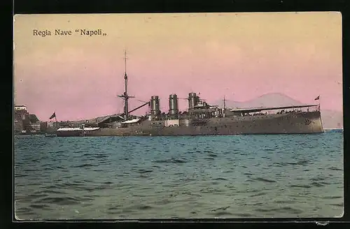 AK Kriegsschiff Napoli der Italienischen Marine