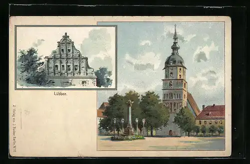 AK Lübben, Ortspartie mit Kirche