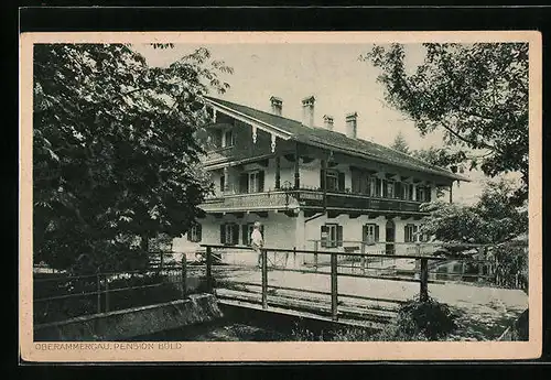 AK Oberammergau, Blick auf Pension Landhaus Böld