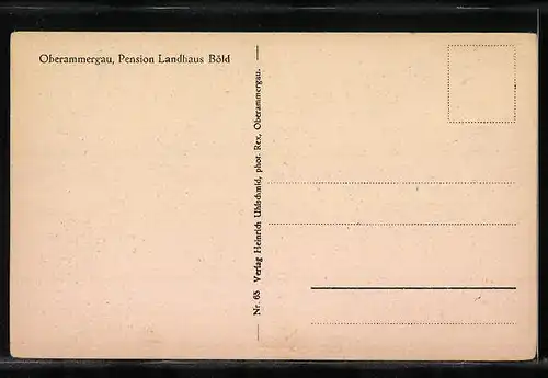 AK Oberammergau, Blick auf Pension Landhaus Böld