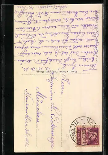 AK Basel, Strassenpartie am Spalentor