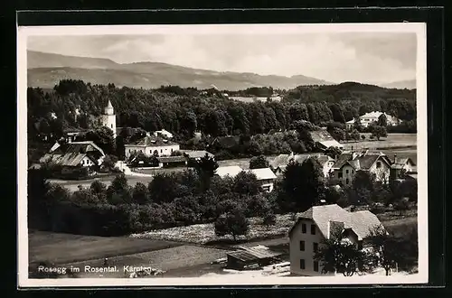 AK Rosegg im Rosental, Teilansicht der Ortschaft