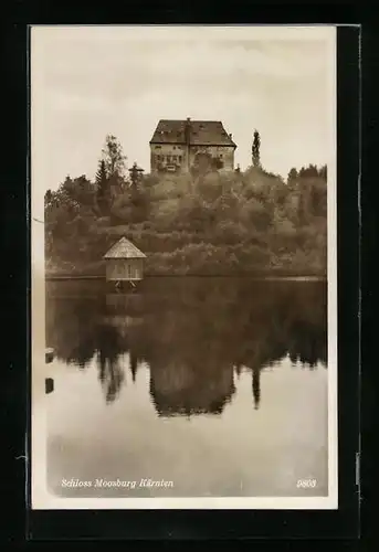AK Moosburg, Schloss vom See betrachtet