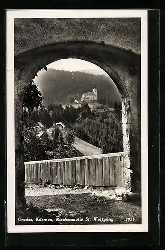 AK Grades, Blick zur Kirche St. Wolfgang