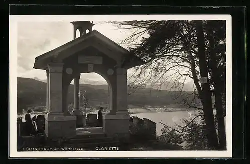 AK Pörtschach am Wörthersee, Seeblick von der Gloriette aus