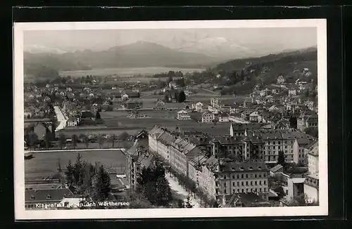 AK Klagenfurt, Ortsansicht gegen den Wörthersee