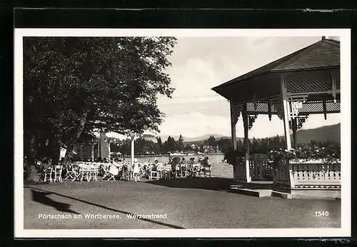 AK Pörtschach am Wörthersee, Gasthaus am Werzerstrand