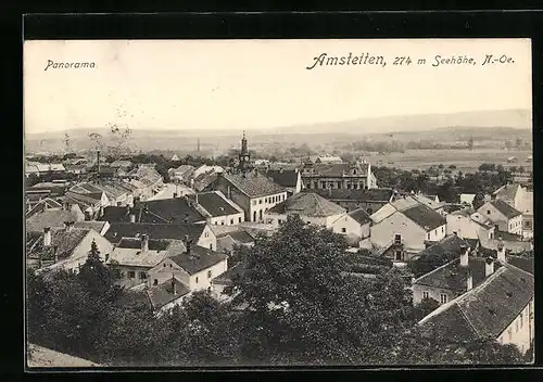 AK Amstetten, Panorama der Stadt