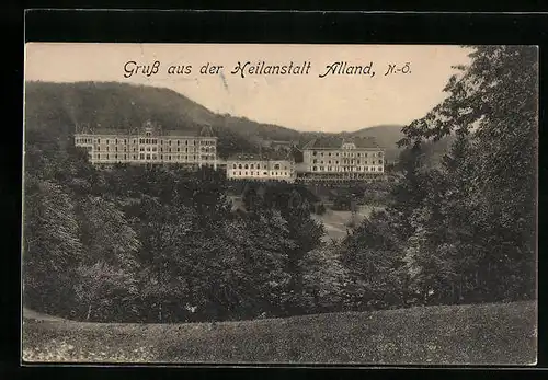AK Alland, Heilanstalt aus der Ferne gesehen