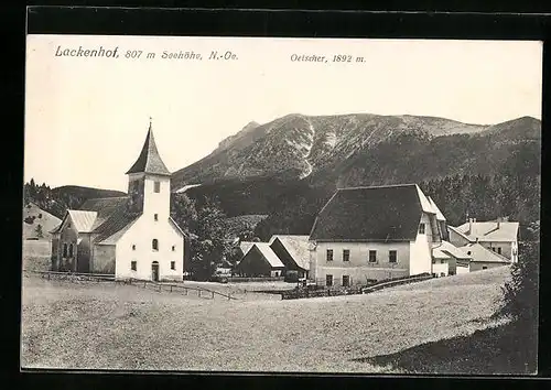 AK Lackenhof, Ortsansicht gegen Oetscher