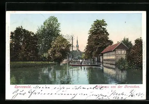 AK Lübbenau /Spreewald, Ortsansicht von der Goroschoa