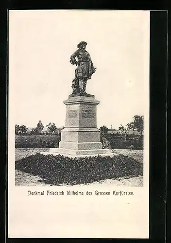 AK Fehrbellin, Denkmal Friedrich Wilhelms des Grossen Kurfürsten